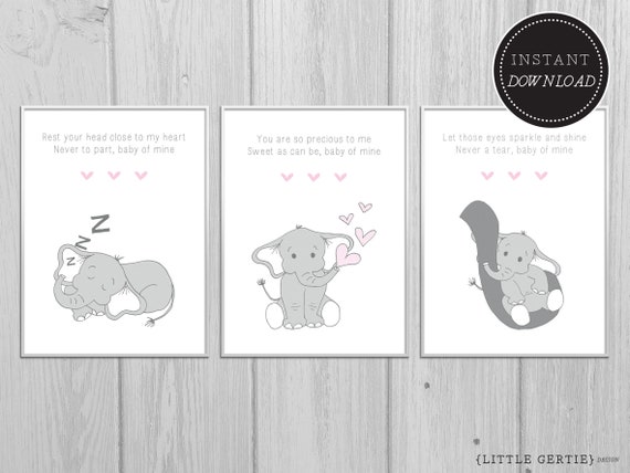 baby girl dumbo nursery