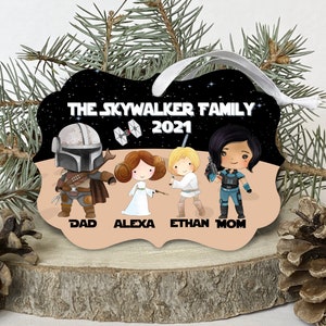 Space Wars Ornament, Custom Christmas Ornament, Christmas Tree Ornament, Family Ornament