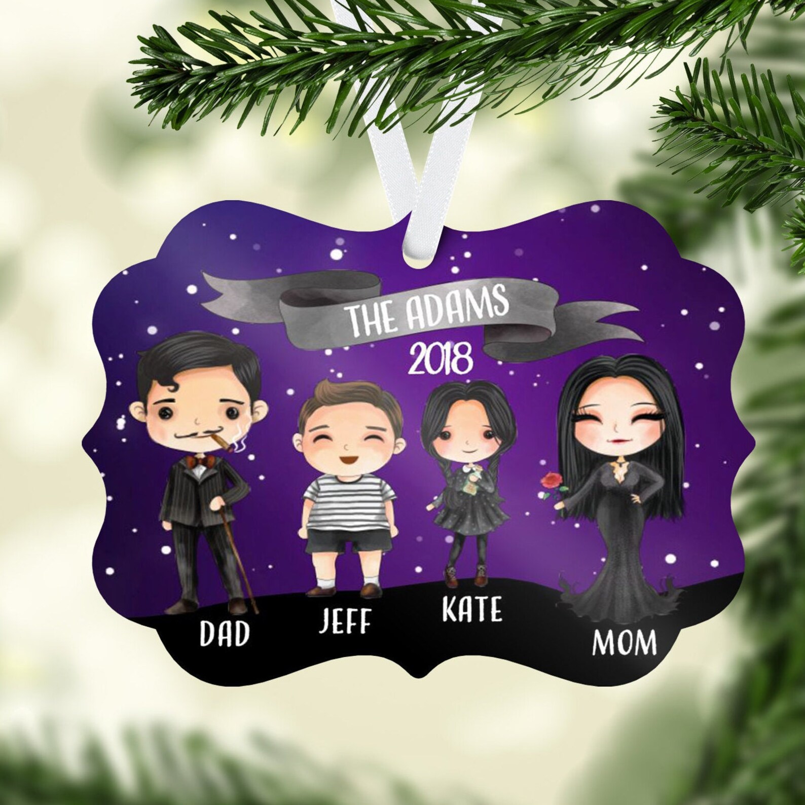 Addams Family Christmas Ornaments 