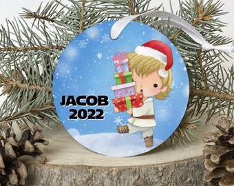 Kid's Space Wars Ornament, Christmas Luke ornament, Christmas Ornament, Personalized Ornaments for Kids