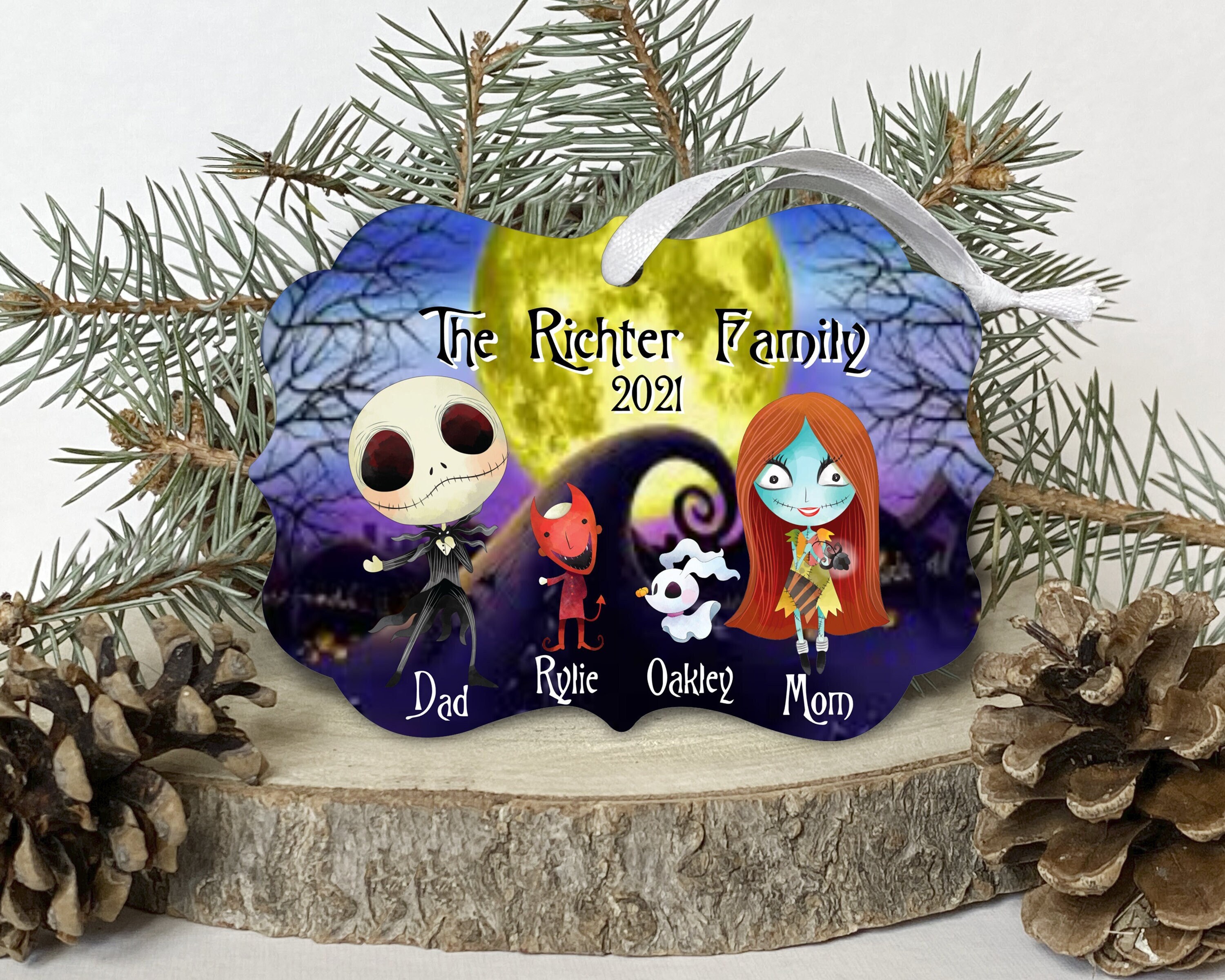 Nightmare before christmas family ornament Clearance
