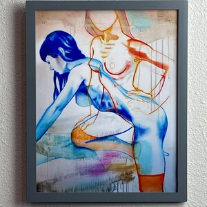 裸の女性の絵画キャンバスプリント、エロティック、セクシーな壁アート、寝室、ピンナップアート 画像 9