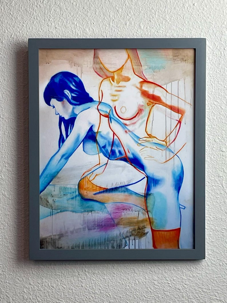 裸の女性の絵画キャンバスプリント、エロティック、セクシーな壁アート、寝室、ピンナップアート 画像 9