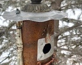 handmade rustic birdhouse 4281