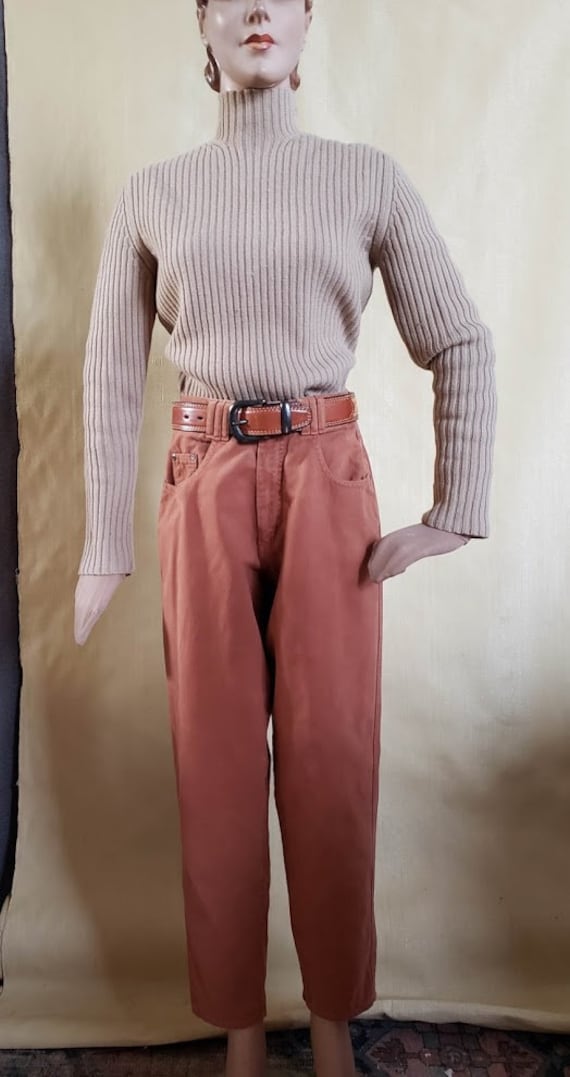 Vintage '80's Pink Brown High Waist Ballon Jeans