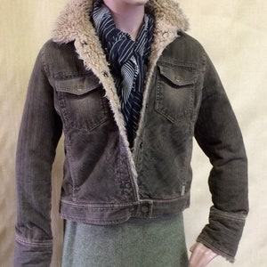 American Eagle Outfitters corduroy cotton fleece edged snap front jacket