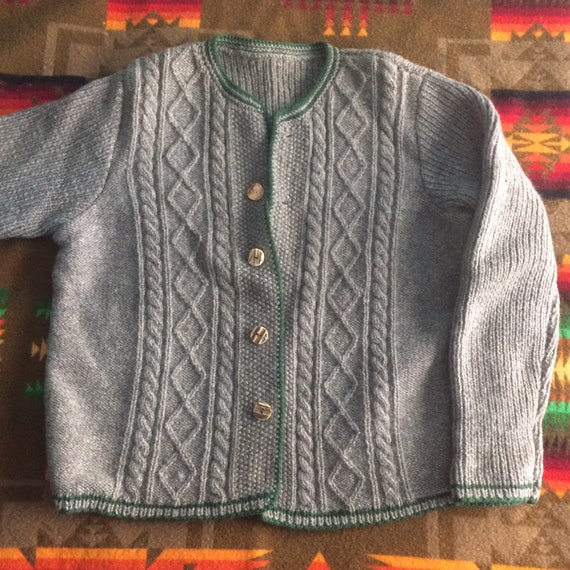 Men's Hand Knit Tyrol Austrian sweater jacket