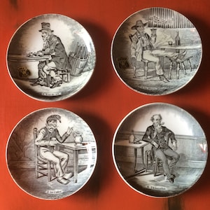 four coasters, small plates by BOCH, Belgium