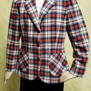 Vintage fitted women&#39;s Pendleton Plaid Jacket
