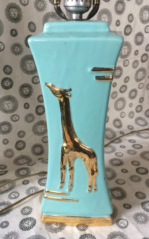 turquoise and gold lamp