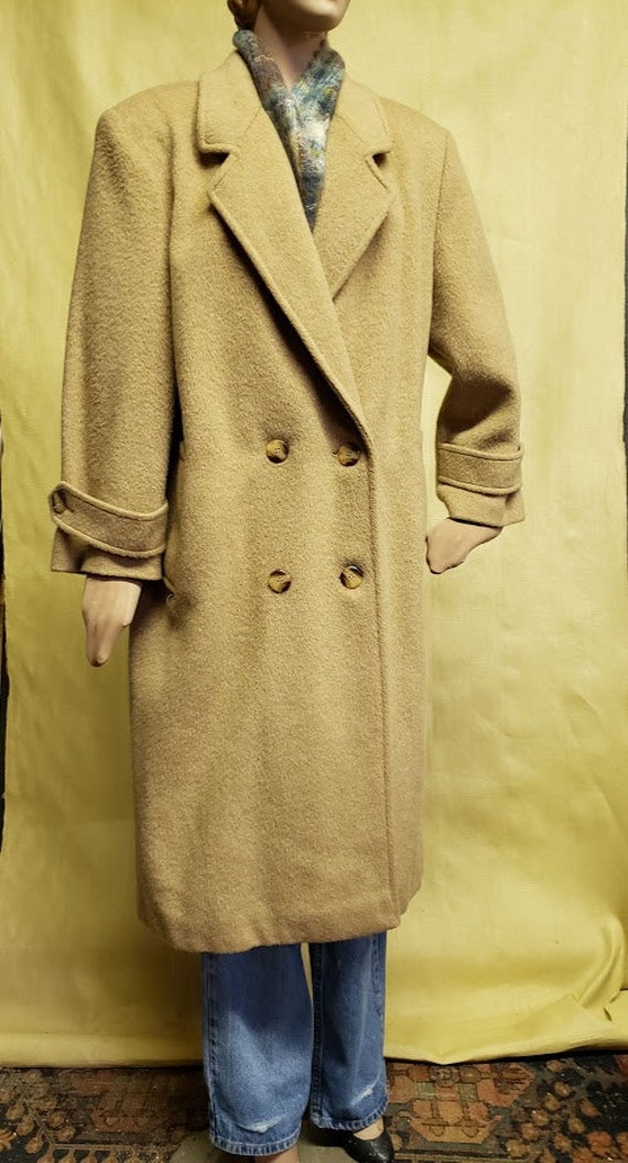 Vintage Oversize Classic Wool and Mohair Camel Dou