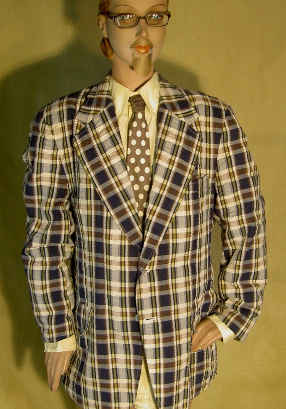 Men's madras sports coat, plaid jacket
