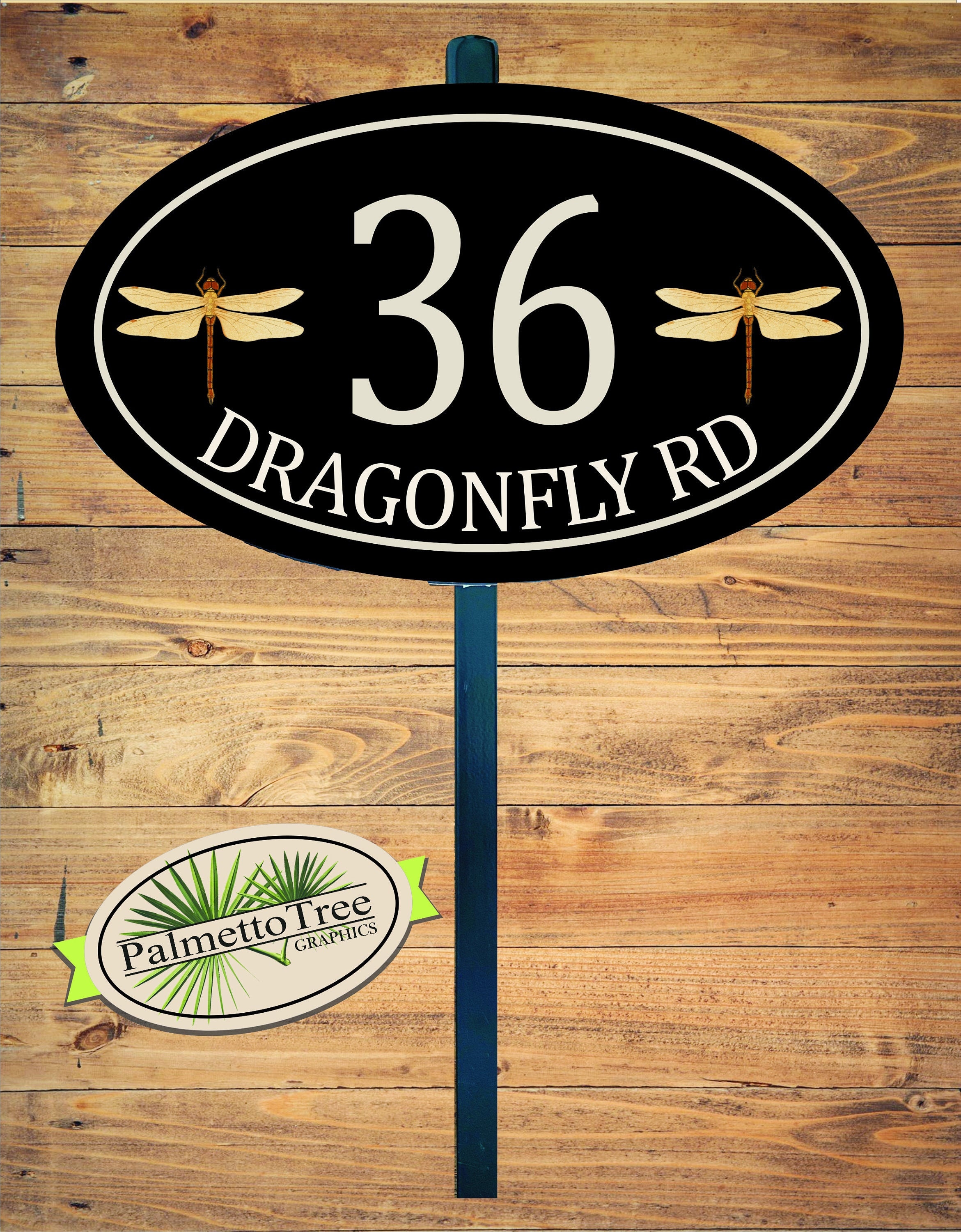 Address Sign DragonflyThemed Etsy