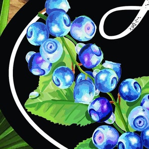 Garden Sign Blueberry Patch Themed With Stake - Etsy