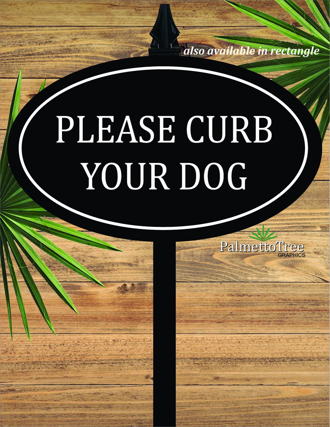 Please Curb Your Dog Sign With Stake Etsy