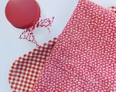 Full Size Vintage Feedsack - Red White - Classic Color and Style
