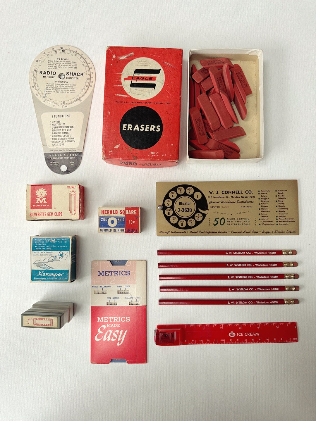 Vintage Office Supply Bundle Pencils Reinforcements From Woolworths