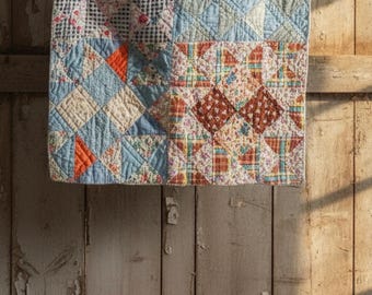 Vintage 1920s Cutter Quilt Piece  - Crafting & Creating - Early Fabrics - Vintage Fall Decor