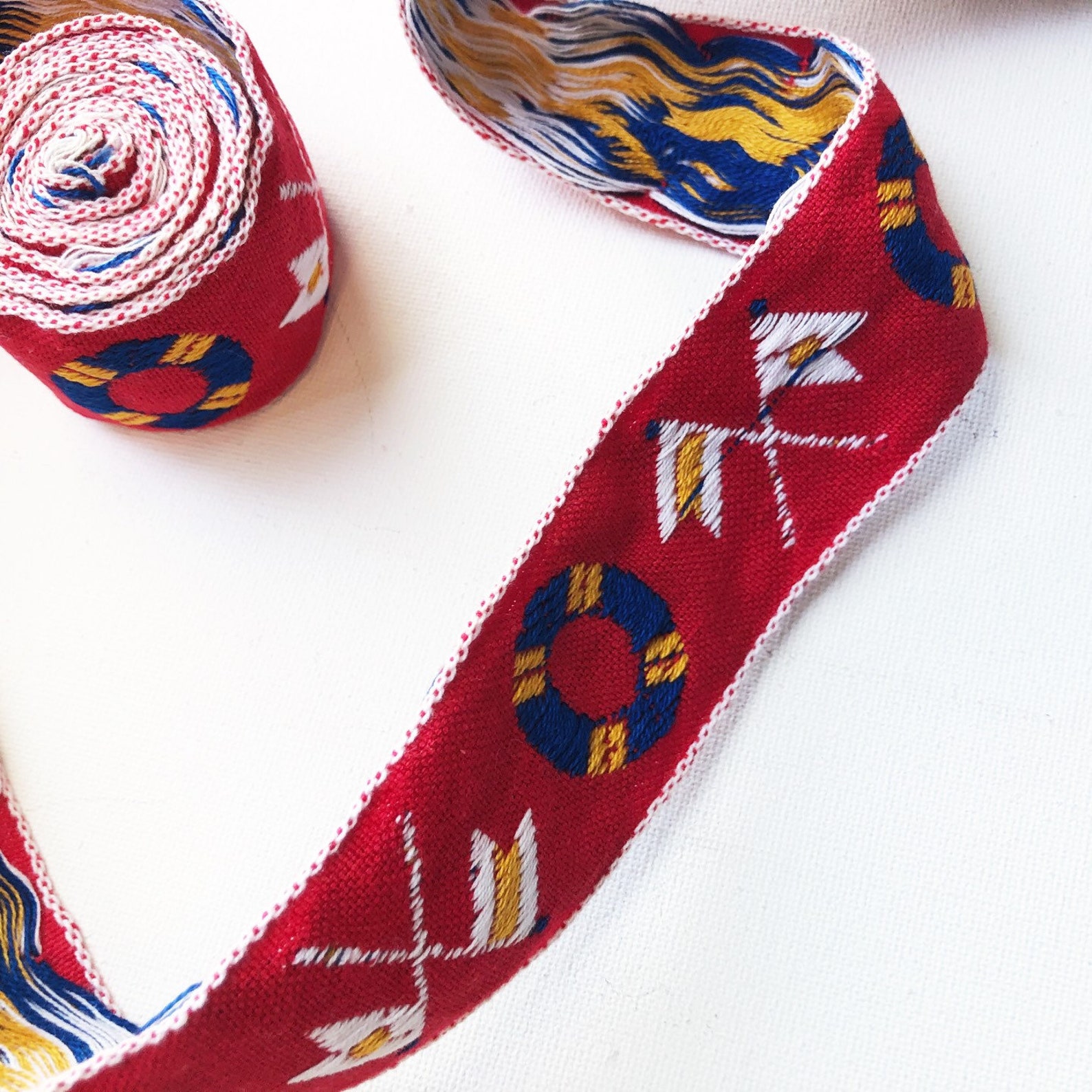 Vintage Woven Cotton 1970s Nautical Sewing Trim 68 x Etsy