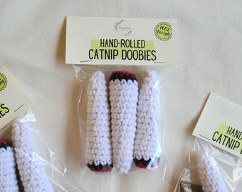 Catnip Doobie Toy, Novelty Cat Toy, Catnip Joint Toy, Crochet Joint Cat Toy, Funny Catnip Toy, Crochet Cat Toy, Handmade Cat Toy, Gag Gift