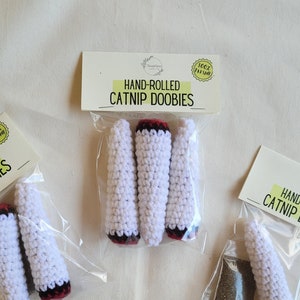 Catnip Doobie Toy, Novelty Cat Toy, Catnip Joint Toy, Crochet Joint Cat Toy, Funny Catnip Toy, Crochet Cat Toy, Handmade Cat Toy, Gag Gift