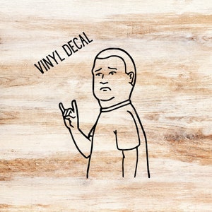 Bobby Hill Devil Horns Sticker, King of the Hill Sticker, Devil Horns Sticker, Funny Decal, Vinyl Sticker, Vinyl Decal, Universal Decal