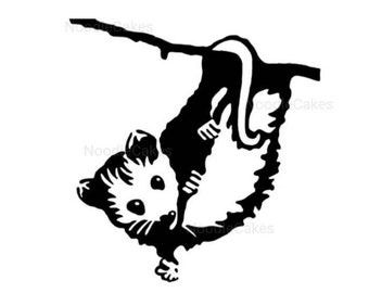 Baby Possum Vinyl Decal, Possum Sticker, Possum Decal