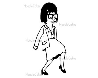 Tina Belcher Vinyl Sticker, Bob's Burgers Decal, Weather Resistant