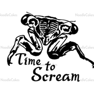 Cicada Decal, Time to Scream Cicada, 2021 Cicadas, Funny Decal, Screaming Cicada, Cicada Sticker, Bumper Sticker, Vinyl Decal, Window Decal