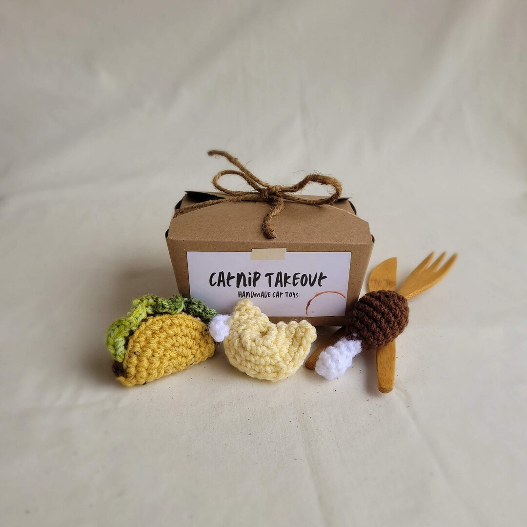 Catnip Takeout Toys, Takeout Cat Toys, Catnip Toy, Funny Cat Toy