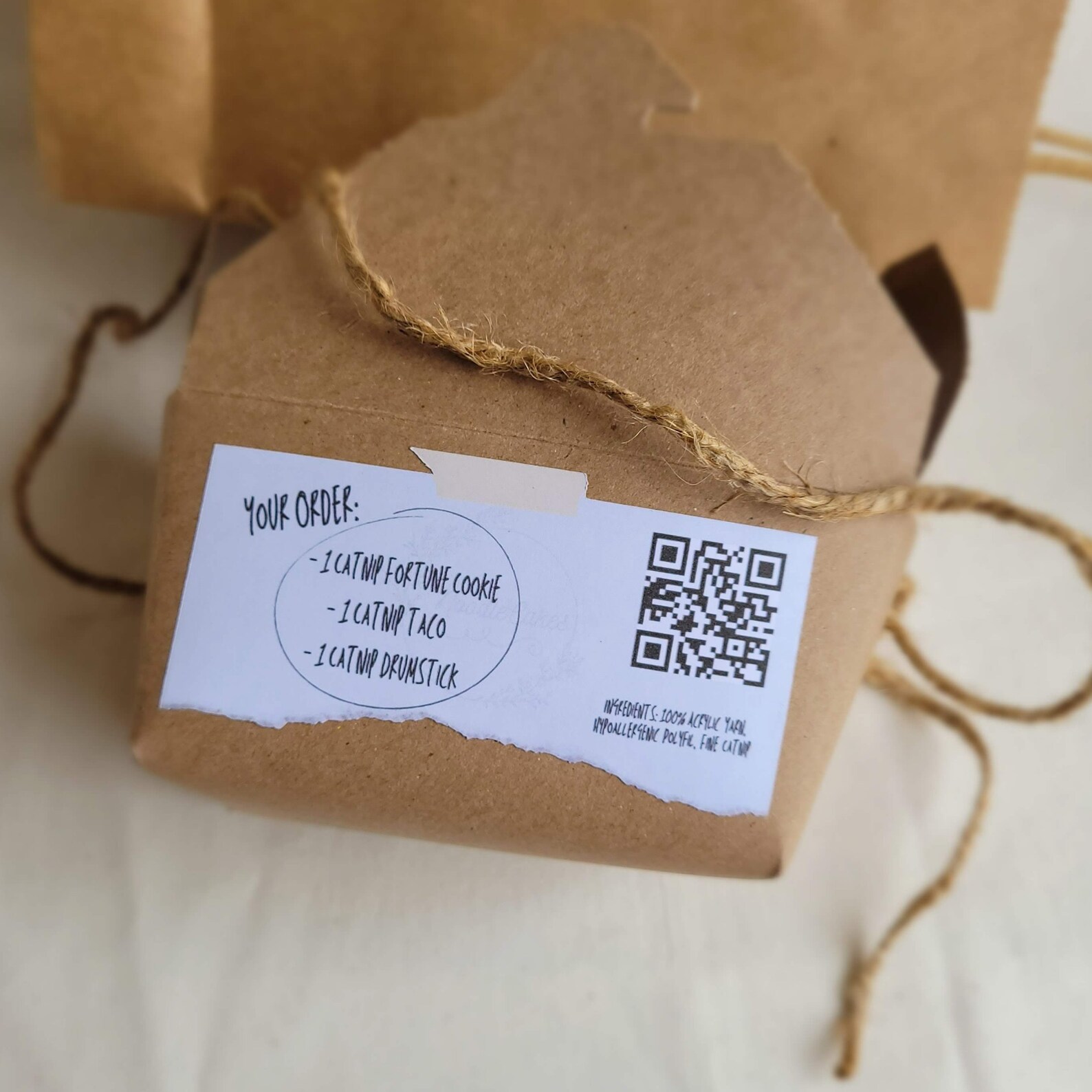 Catnip Takeout Toys Takeout Cat Toys Catnip Toy Funny Cat Etsy