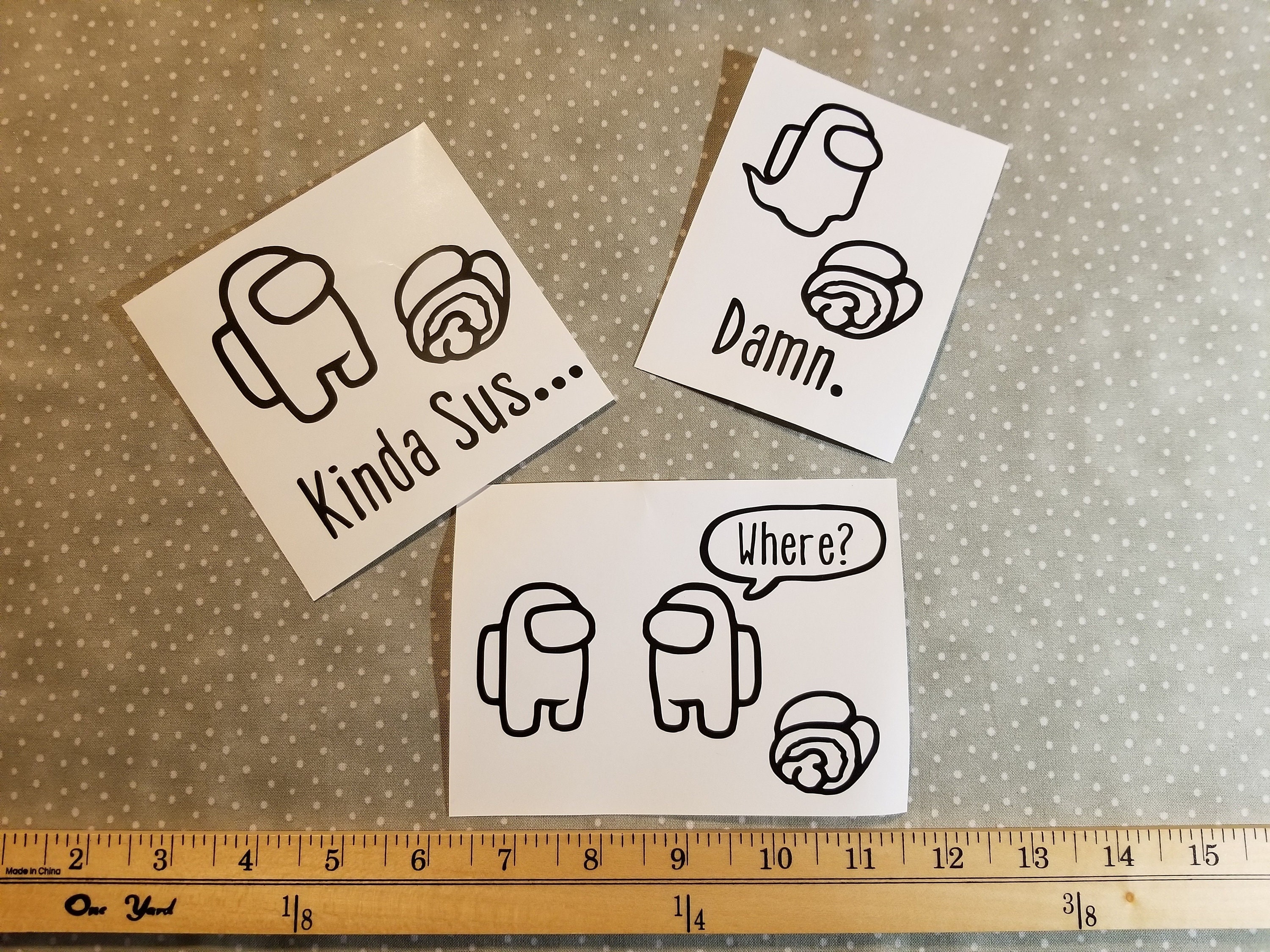 Among Us Vinyl Stickers Among Us Vinyl Decals Car Decals Etsy