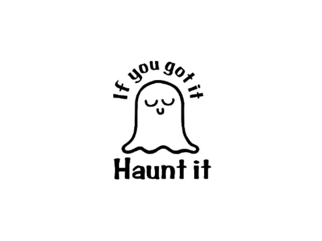 Ghost Vinyl Sticker Ghost Decal Haunt It Sticker Etsy