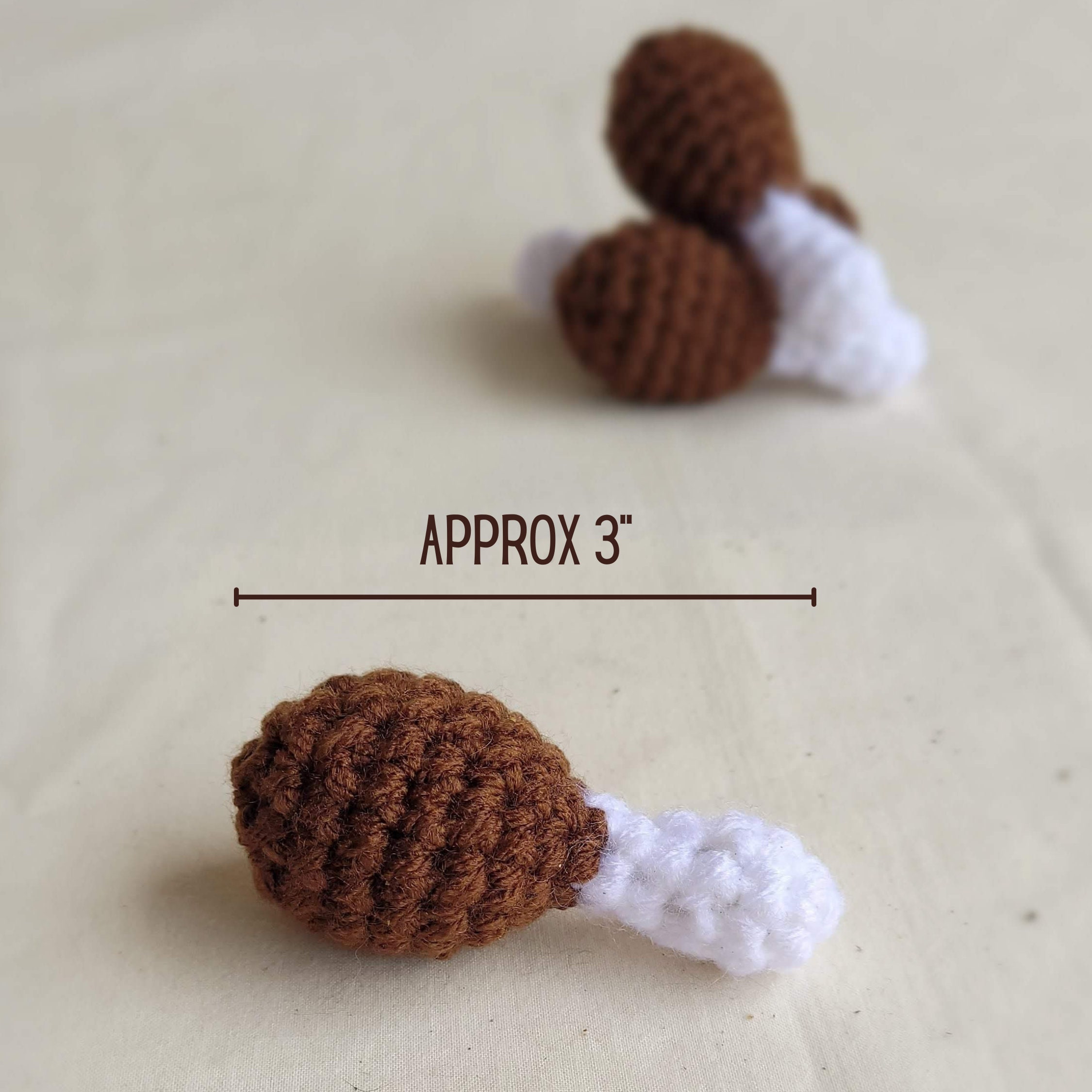 Catnip Drumstick Toy Food Shaped Cat Toy Crochet Cat Toy Etsy