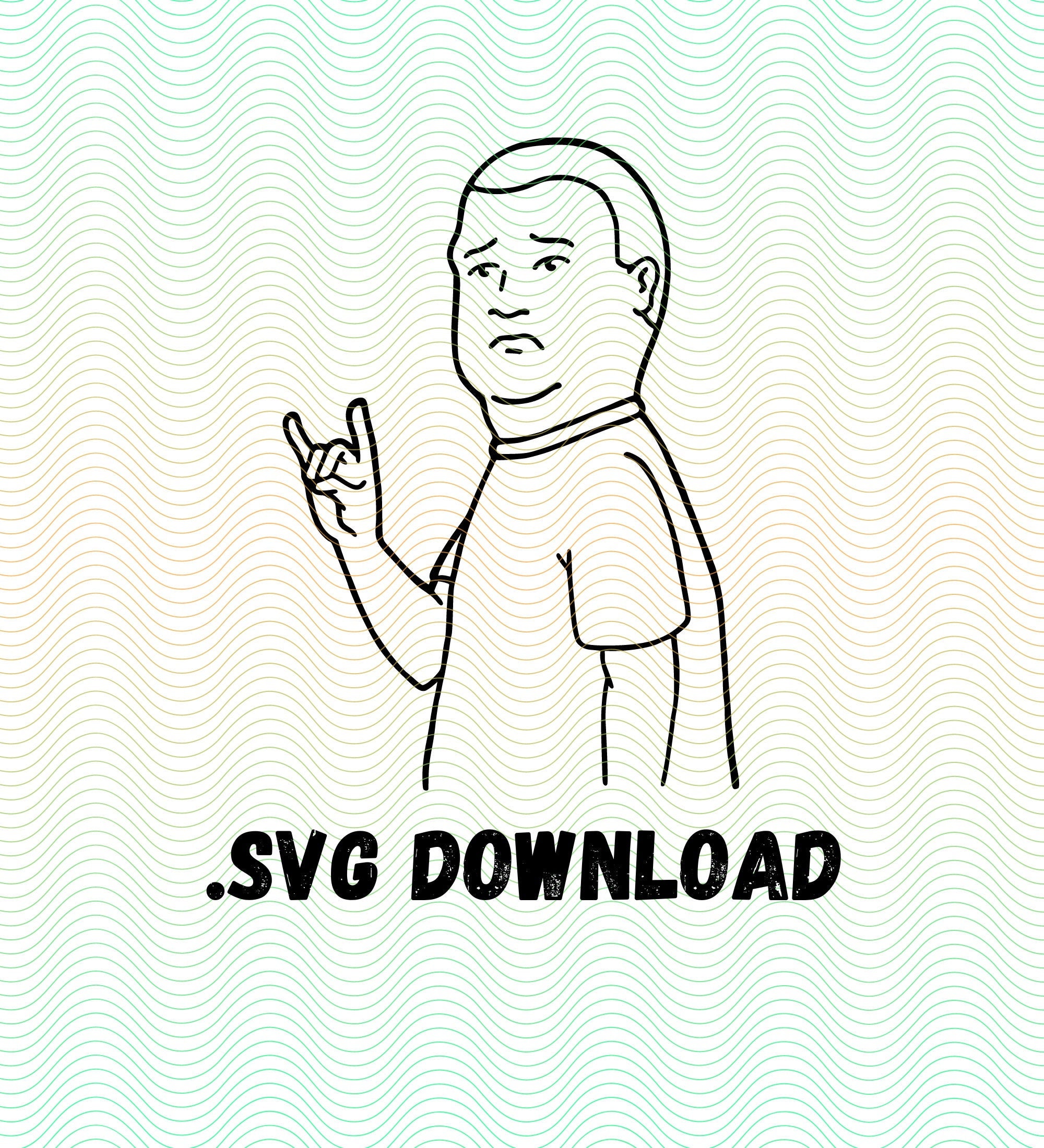 Bobby Hill svg, King of the Hill svg, Bobby Hill Teufel Hörner! Cricut geschnitten Datei, Silhouette svg, digitaler Download, persönliche Gebrauch svg
