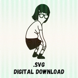 Twerking Tina svg, Tina Belcher svg, Bob&#39;s Burgers svg, Twerking Tina, Cricut Cut File, Silhouette Cut File, Personal Use svg, File Download