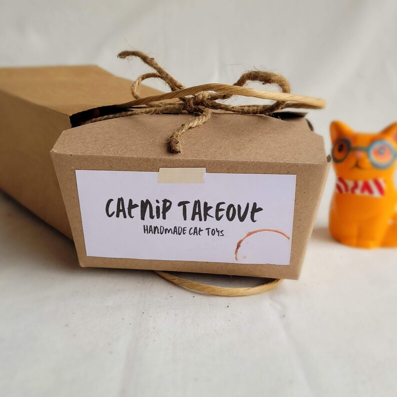 Catnip Takeout Toys Takeout Cat Toys Catnip Toy Funny Cat Etsy