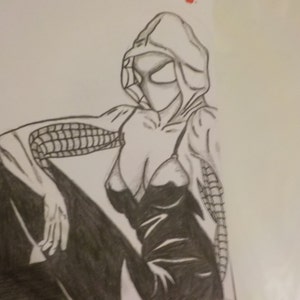 SPIDER-GWEN 1 Original Sketch Cover by Kid Ever Buy it and add yourself or another character image 3