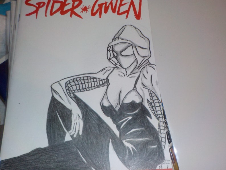 SPIDER-GWEN 1 Original Sketch Cover by Kid Ever Buy it and add yourself or another character image 2