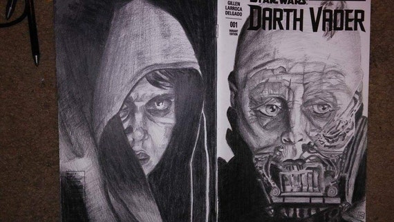 Darth Vader Custom Cover Auf Leere Skizze Star Wars Jahrliche Etsy