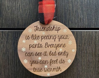 funny ornament, friend ornament, funny friend ornament, christmas ornament, christmas gift idea, christmas gift for friend