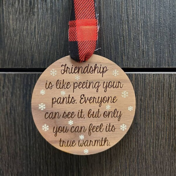 funny ornament, friend ornament, funny friend ornament, christmas ornament, christmas gift idea, christmas gift for friend