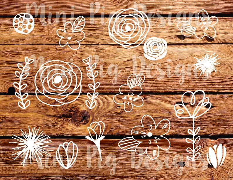 Download Handdrawn Floral embellishments SVG | Etsy