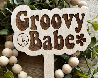 Two Groovy Cake Topper, Boho Cake Topper, First Birthday Cake Topper, Groovy Cake Topper, Retro Cake Topper, Boho Daisy Cake Topper, 70s