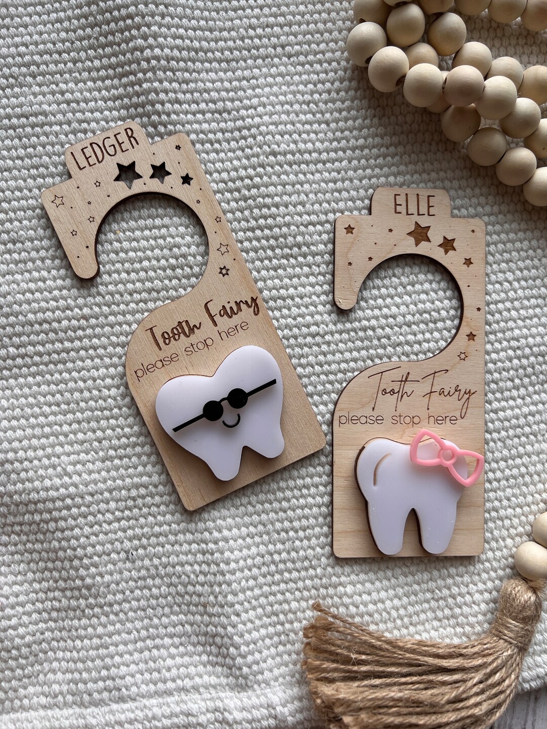Tooth Fairy Door Hanger With Money Slot, Personalized, Custom Made ...
