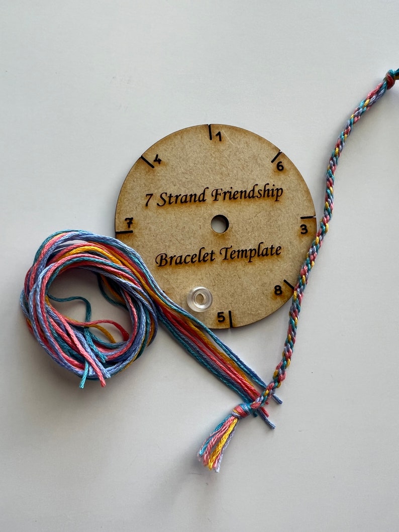 7 Strand Friendship Bracelet Kit, Friendship Bracelet Template, String ...