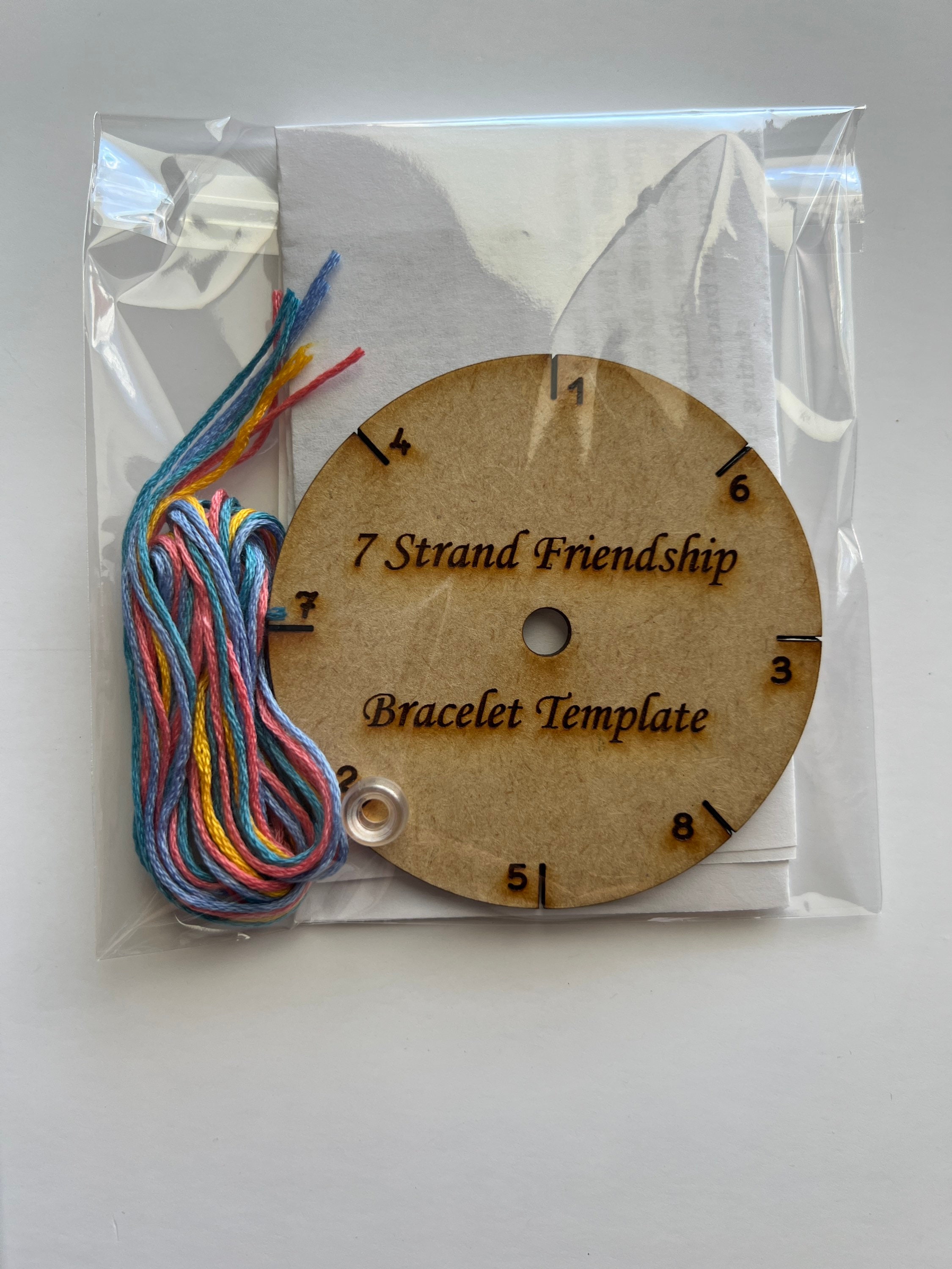 7 Strand Friendship Bracelet Kit, Friendship Bracelet Template, String ...