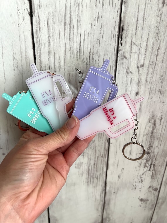 サン カップスリーブキーリング cup sleeve keyring ANNSIXMARK Mini Tumbler Keychain, Mini Cup for School Bag Key Ring