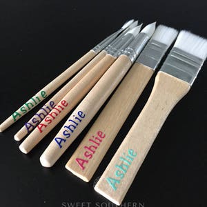 Personalized Kids Paint Brush Set - Gift - Art - Paint