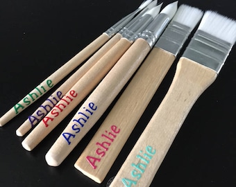 Personalized Kids Paint Brush Set - Gift - Art - Paint